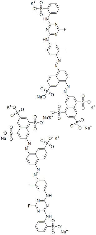 CAS#: 75199-01-8, Potassium Sodium 7-[4-[4-[[4-Fluoro-6-[(2-Sulfonatophenyl)Amino]-1,3,5-Triazin-2-Yl]Amino]-2-Methylphenyl]Diazenyl-7-Sulfonatonaphthalen-1-Yl]Diazenylnaphthalene-1,3,5-Trisulfonate