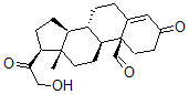 CAS 登录号：75220-37-0， (8S,9S,10S,13S,14S,17S)-17-(2-羟基乙酰基)-13-甲基-3-氧代-1,2,6,7,8,9,11,12,14,15,16,17-十二氢环戊烯并[a]菲-10-甲醛