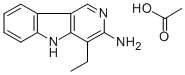 CAS 登录号:75240-20-9, 3-氨基-4-乙基-5H-吡啶并(4,3-b)吲哚乙酸盐