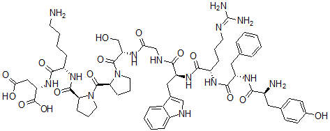 CAS#: 75389-13-8, (2S)-2-[[(2S)-6-Amino-2-[[(2S)-1-[(2S)-1-[(2S)-2-[[2-[[(2S)-2-[[(2S)-2-[[(2S)-2-[[(2S)-2-Amino-3-(4-Hydroxyphenyl)Propanoyl]Amino]-3-Phenylpropanoyl]Amino]-5-(Diaminomethylideneamino)Pentanoyl]Amino]-3-(1H-Indol-3-Yl)Propanoyl]Amino]Acetyl]Amino]-3-Hydroxypropanoyl]Pyrrolidine-2-Carbonyl]Pyrrolidine-2-Carbonyl]Amino]Hexanoyl]Amino]Butanedioic Acid