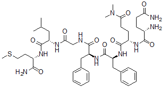 CAS#: 75401-11-5, (2S)-N-[(2S)-1-[[(2S)-1-[[2-[[(2S)-1-[[(2S)-1-Amino-4-Methylsulfanyl-1-Oxobutan-2-Yl]Amino]-4-Methyl-1-Oxopentan-2-Yl]Amino]-2-Oxoethyl]Amino]-1-Oxo-3-Phenylpropan-2-Yl]Amino]-1-Oxo-3-Phenylpropan-2-Yl]-2-[[(2S)-2,5-Diamino-5-Oxopentanoyl]Amino]-N',N'-Dimethylpentanediamide