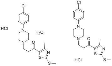 CAS#: 75449-06-8, 3-[4-(4-Chlorophenyl)Piperazin-1-Yl]-1-(4-Methyl-2-Methylsulfanyl-1,3-Thiazol-5-Yl)Propan-1-One Hydrochloride