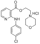 CAS 登录号：75449-61-5， 2-吗啉-4-基乙基2-[(4-氯苯基)氨基]吡啶-3-羧酸酯盐酸盐