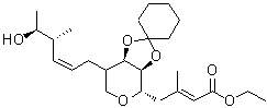 CAS#: 75452-45-8, (1S)-1,5-Anhydro-2,3-O-1,1-cyclohexanediyl-4-deoxy-1-[(2E)-4-ethoxy-2-methyl-4-oxo-2-buten-1-yl]-4-[(2Z,4R,5S)-5-hydroxy-4-methyl-2-hexen-1-yl]-D-ribitol