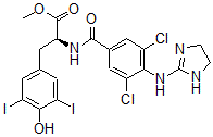 CAS#: 75472-83-2, Methyl (2S)-2-[[3,5-Dichloro-4-(4,5-Dihydro-1H-Imidazol-2-Ylamino)Benzoyl]Amino]-3-(4-Hydroxy-3,5-Diiodophenyl)Propanoate