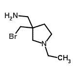 CAS#: 754946-12-8, 1-[3-(Bromomethyl)-1-ethyl-3-pyrrolidinyl]methanamine