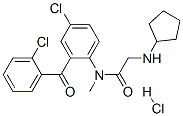 CAS#: 75615-95-1, N-[4-Chloro-2-(2-Chlorobenzoyl)Phenyl]-2-(Cyclopentylamino)-N-Methylacetamide Hydrochloride