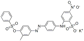 CAS#: 75627-29-1, Potassium 2-[[4-[[3-Methyl-4-[(Phenylsulphonyl)Oxy]Phenyl]Azo]Phenyl]Amino]-5-Nitrobenzenesulphonate
