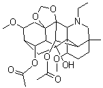 CAS#: 75659-26-6, (1-alpha,6-beta,14-alpha,16-beta)-1,16-dimethoxy-20-ethyl-4-methyl-7,8-(methylenebis(oxy))-Aconitane-6,10,14-triol 6,14-diacetate