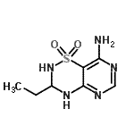CAS#: 757880-57-2, 3-Ethyl-3,4-dihydro-2H-pyrimido[4,5-e][1,2,4]thiadiazin-8-amine 1,1-dioxide
