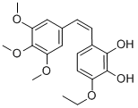 CAS 登录号：757996-17-1， (Z)-3-乙氧基-6-(3,4,5-三甲氧基苯乙烯基)苯-1,2-二醇