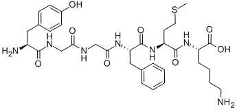 CAS 登录号：75909-25-0， H-酪氨酰-甘氨酰-甘氨酰-苯丙氨酰-蛋氨酰-赖氨酸乙酸盐