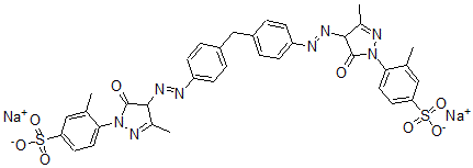 CAS#: 75949-73-4, Disodium 3-Methyl-4-[3-Methyl-4-[4-[[4-[[3-Methyl-1-(2-Methyl-4-Sulfonatophenyl)-5-Oxo-4H-Pyrazol-4-Yl]Diazenyl]Phenyl]Methyl]Phenyl]Diazenyl-5-Oxo-4H-Pyrazol-1-Yl]Benzenesulfonate