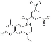 CAS 登录号:7596-09-0, N-(7-二乙基氨基-4-甲基-2-氧代-苯并吡喃-6-基)-3,5-二硝基-苯甲酰胺