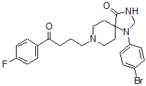 CAS 登录号：76139-30-5， 1-(4-溴苯基)-8-[4-(4-氟苯基)-4-氧代丁基]-1,3,8-三氮杂螺[4.5]癸烷-4-酮
