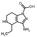 CAS#: 761444-34-2, 3-Amino-4-ethyl-4,5,6,7-tetrahydro-1H-pyrazolo[4,3-c]pyridine-1-carboxylic acid
