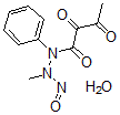 CAS 登录号:76149-21-8, N-(2,3-二氧代丁酰基-苯基氨基)-N-甲基亚硝酰胺水合物