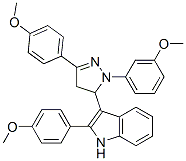 CAS 登录号：76195-69-2， 2-(4-甲氧基苯基)-3-[2-(3-甲氧基苯基)-5-(4-甲氧基苯基)-3,4-二氢吡唑-3-基]-1H-吲哚