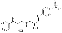 CAS 登录号：76210-96-3， 1-(2-苯胺基乙基氨基)-3-(4-硝基苯氧基)丙-2-醇盐酸盐