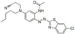 CAS#: 76213-94-0, N-[2-[(6-Chloro-1,3-Benzothiazol-2-Yl)Diazenyl]-5-(1-Cyanoheptan-3-Ylamino)Phenyl]Acetamide
