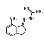 CAS 登录号：763027-02-7， (2E)-2-(7-甲基-2,3-二氢-1H-茚-1-亚基)肼甲脒