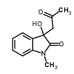 CAS#: 76325-64-9, 3-Hydroxy-1-methyl-3-(2-oxopropyl)-1,3-dihydro-2H-indol-2-one