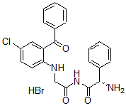 CAS#: 76375-85-4, (2S)-2-Amino-N-[2-[(2-Benzoyl-4-Chlorophenyl)Amino]Acetyl]-2-Phenylacetamide Hydrobromide