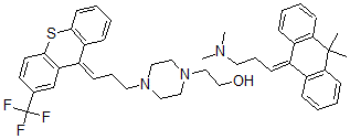 CAS#: 76391-77-0, 3-(10,10-Dimethylanthracen-9-Ylidene)-N,N-Dimethylpropan-1-Amine; 2-[4-[(3E)-3-[2-(Trifluoromethyl)Thioxanthen-9-Ylidene]Propyl]Piperazin-1-Yl]Ethanol