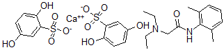 CAS#: 76404-11-0, 2,5-Dihydroxy-Benzenesulfonic acid calcium salt (2:1) mixt. with 2-(diethylamino)-N-(2,6-dimethylphenyl)acetamide