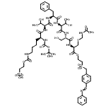 CAS#: 76408-69-0, 2-{[4-(Phenyldiazenyl)benzyl]sulfonyl}ethyl N<sup>2</sup>-{[(2-methyl-2-propanyl)oxy]carbonyl}-N<sup>6</sup>-{[2-(methylsulfonyl)ethoxy]carbonyl}-L-lysyl-L-threonyl-L-phenylalanyl-L-threonyl-L-seryl-S-(acetamidomethyl) -L-cysteinate