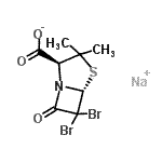 CAS 登录号：76454-48-3， 钠(2S,5R)-6,6-二溴-3,3-二甲基-7-氧代-4-硫杂-1-氮杂双环[3.2.0]庚烷-2-羧酸酯