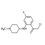 CAS#: 764611-26-9, 2-Chloro-1-{4-fluoro-2-[(1-methyl-4-piperidinyl)amino]phenyl}ethanone