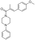 CAS 登录号：76691-28-6， (E)-3-(4-甲氧基苯基)-2-甲基-1-(4-苯基哌嗪-1-基)丙-2-烯-1-酮