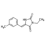 CAS 登录号：767293-86-7， (5Z)-3-乙基-5-(3-甲基苄亚基)-2,4-咪唑烷二酮