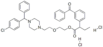 CAS#: 76823-79-5, 2-[2-[4-[(4-Chlorophenyl)Benzyl]Piperazin-1-Yl]Ethoxy]Ethyl 2-(3-Benzoylphenyl)Butyrate Dihydrochloride