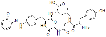 CAS 登录号：76995-91-0， (2S)-2-[[(2S)-2-[[2-[[2-[[(2S)-2-氨基-3-(4-羟基苯基)丙酰]氨基]乙酰基]氨基]乙酰基]氨基]-3-[4-[(2E)-2-(6-氧代-1-环己-2,4-二烯亚基)肼基]苯基]丙酰]氨基]-4-甲基戊酸