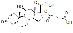 CAS#: 77074-42-1, 4-[[(6S,8S,9S,10R,11S,13S,14S,17R)-11-Hydroxy-17-(2-Hydroxyacetyl)-6,10,13-Trimethyl-3-Oxo-7,8,9,11,12,14,15,16-Octahydro-6H-Cyclopenta[a]Phenanthren-17-Yl]Oxy]-4-Oxobutanoic Acid