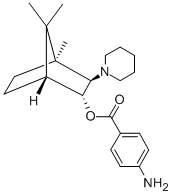 CAS#: 77156-02-6, (1,7,7-Trimethyl-6-Piperidin-1-Yl-5-Bicyclo[2.2.1]Heptanyl) 4-Aminobenzoate