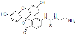 CAS#: 77228-87-6, 3-(2-Aminoethyl)-1-(3',6'-Dihydroxy-1-Oxospiro[2-Benzofuran-3,9'-Xanthene]-5-Yl)Thiourea