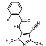 CAS#: 773140-12-8, N-(4-cyano-2,5-dimethyl-pyrazol-3-yl)-2-fluoro-benzamide