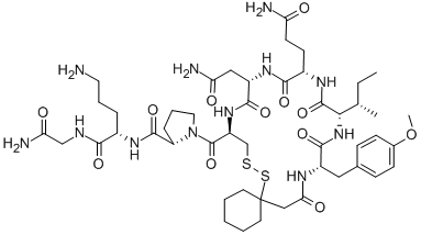 CAS#: 77327-45-8, beta-Mercapto-beta,beta-Cyclopentamethylene-Propionyl-Tyr(Me)-Ile-Gln-Asn-Cys-Pro-Orn-Gly-NH2