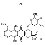 CAS#: 77331-69-2, 11-Amino-3-glycoloyl-3,6-dihydroxy-10-methoxy-5,12-dioxo-1,2,3,4,5,12-hexahydro-1-tetracenyl 3-amino-2,3,6-trideoxyhexopyranoside hydrochloride (1:1)