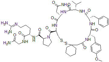 CAS#: 77403-97-5, 1-(1-Mercaptocyclohexaneacetic acid)-2-(O-methyl-L-tyrosine)-4-L-valine-8-L-arginine-Vasopressin