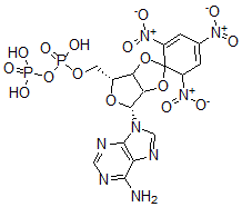 CAS#: 77450-67-0, [[(4R,6R)-4-(6-Aminopurin-9-Yl)-1',3',5'-Trinitrospiro[3a,4,6,6a-Tetrahydrofuro[3,4-d][1,3]Dioxole-2,6'-Cyclohexa-1,3-Diene]-6-Yl]Methoxy-Hydroxyphosphoryl] Hydrogen Phosphate