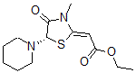 CAS#: 77519-25-6, Ethyl (2Z)-2-[(5S)-3-Methyl-4-Oxo-5-Piperidin-1-Yl-1,3-Thiazolidin-2-Ylidene]Acetate
