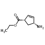 CAS 登录号：775270-69-4， 乙基(1S,4R)-4-氨基-2-环戊烯-1-羧酸酯