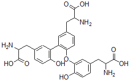 CAS#: 77533-78-9, 2-Amino-3-[4-[5-(2-Amino-3-Hydroxy-3-Oxopropyl)-2-Hydroxyphenoxy]-3-[5-(2-Amino-3-Hydroxy-3-Oxopropyl)-2-Hydroxyphenyl]Phenyl]Propanoic Acid