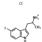 CAS#: 776-56-7, 1-(5-Fluoro-1H-indol-3-yl)-2-propanaminium chloride