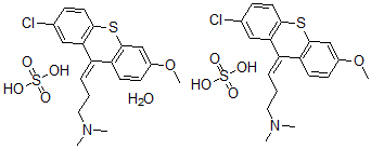 CAS#: 77602-64-3, (E)-2-Chloro-6-methoxy-9-(3-dimethylaminopropylidene)thioxanthene hydrogen sulfate hemihydrate