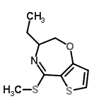 CAS#: 776283-65-9, 3-Ethyl-5-(methylsulfanyl)-2,3-dihydrothieno[2,3-f][1,4]oxazepine